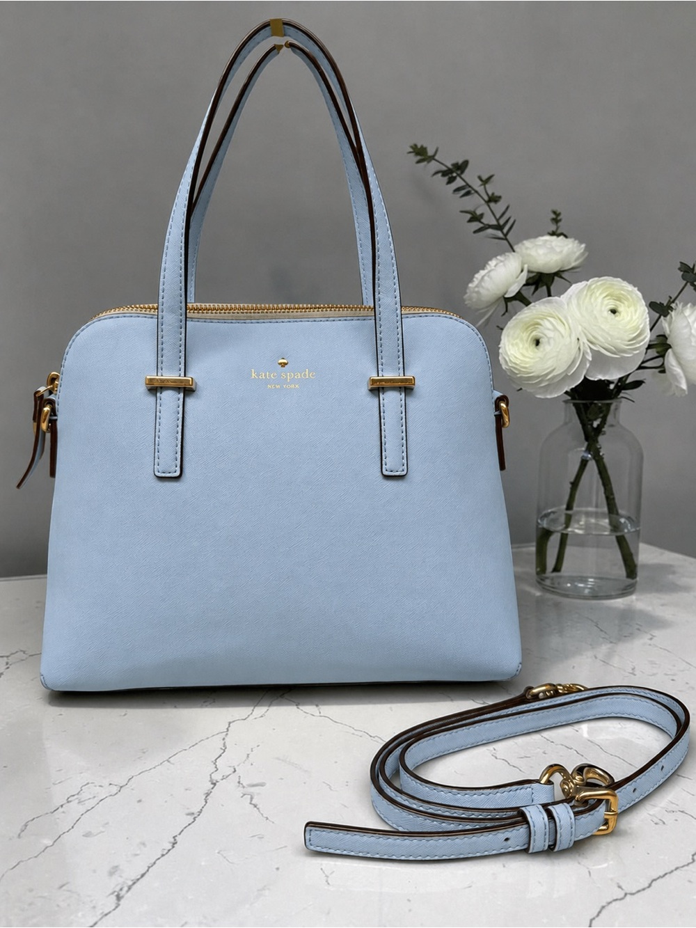 Kate Spade Cedar Street Maise Satchel Light Blue PXRU4471 NWOT